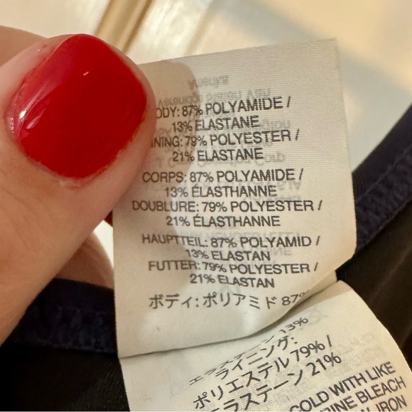 J. Crew | French Cross-Back Bikini Top, Navy Blue Color, Size XL - EUC - Picture 8 of 9